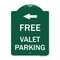 Signmission Free Valet Parking W/ Left Arrow, Green & White Aluminum Sign, 18" x 24", GW-1824-23943 A-DES-GW-1824-23943 - alternate 1